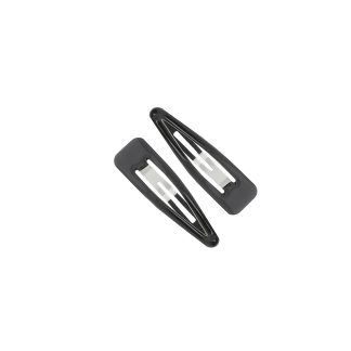 Barrettes clic clac anti-glisse noir